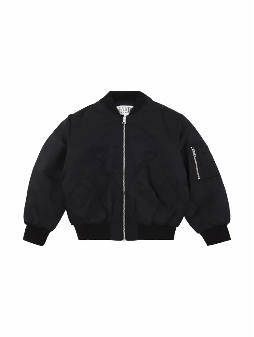 

Бомбер с логотипом MM6 MAISON MARGIELA, черный