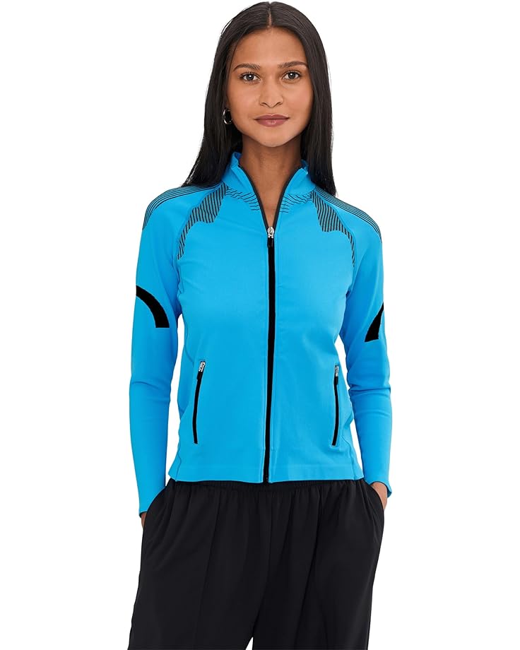 

Женская легкая куртка-свитер на молнии Jamie Sadock, Bonamassa Blue