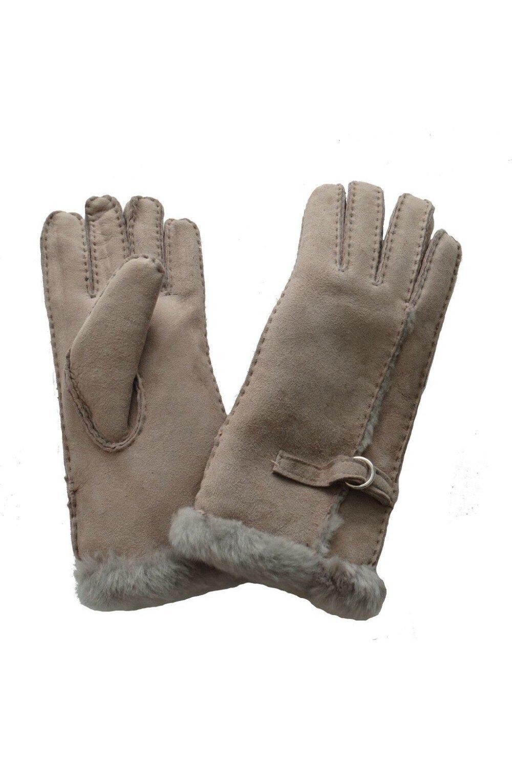 

Перчатки из овчины с пряжкой Eastern Counties Leather, бежевый