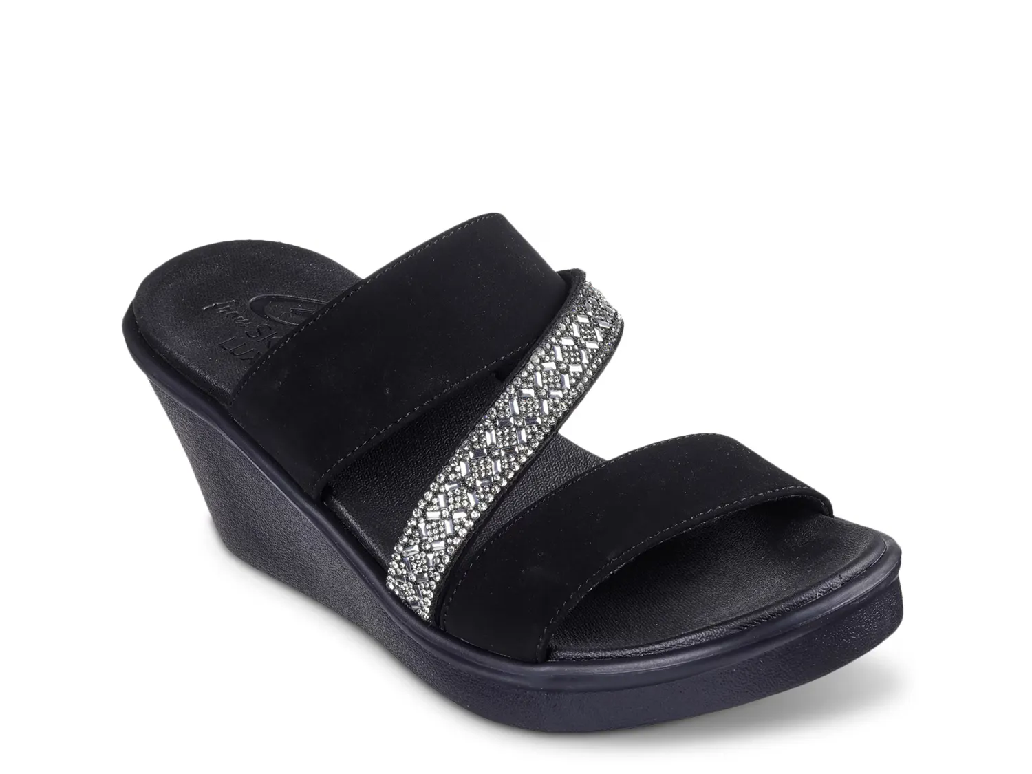 

Сандалии Cali Rumble On Social Glam Wedge Sandal Skechers, черный