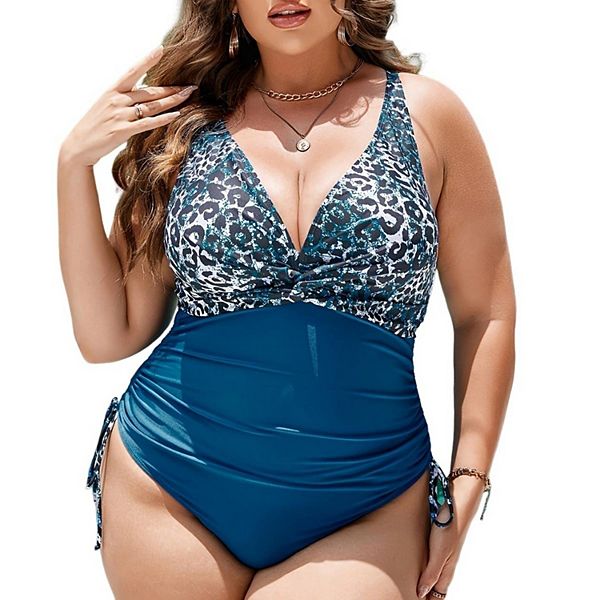 

Купальник женский plus size с V-образным вырезом и эффектом утяжки Seoria, Blue, Синий, Купальник женский plus size с V-образным вырезом и эффектом утяжки Seoria, Blue