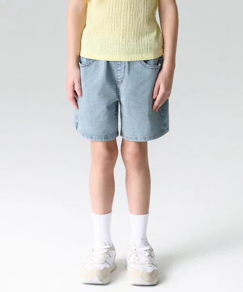 Детские джинсовые шорты MUSINSA STANDARD KIDS с резинкой