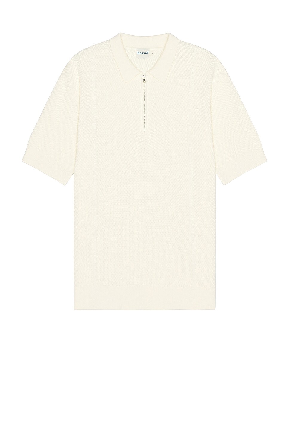 

Рубашка Bound Arthur 1/4 Zip Waffle Knit Polo, экрю