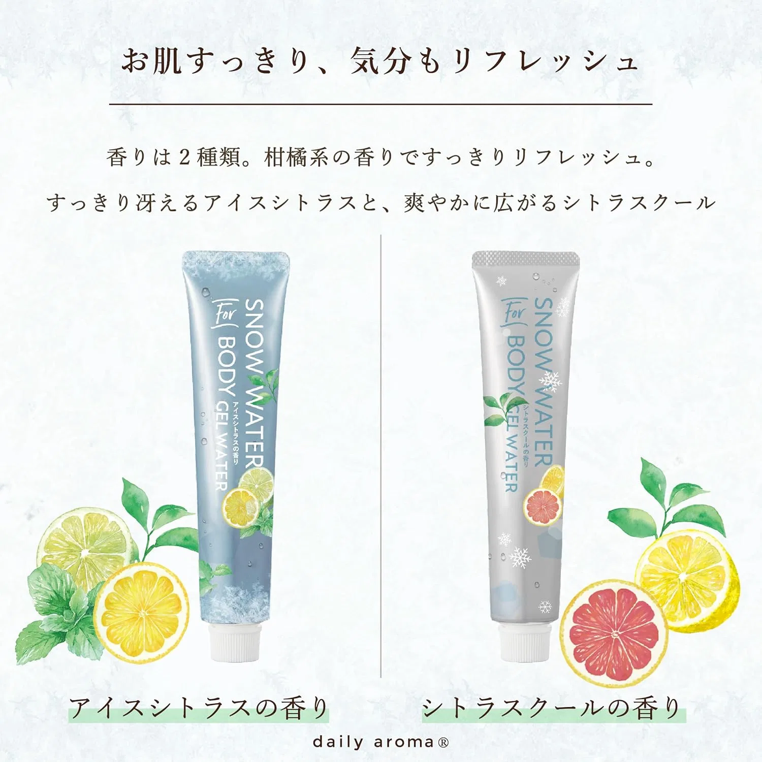 Охлаждающий гель для тела Daily Aroma Snowwater, 20 г, цитрусовый — фото 2