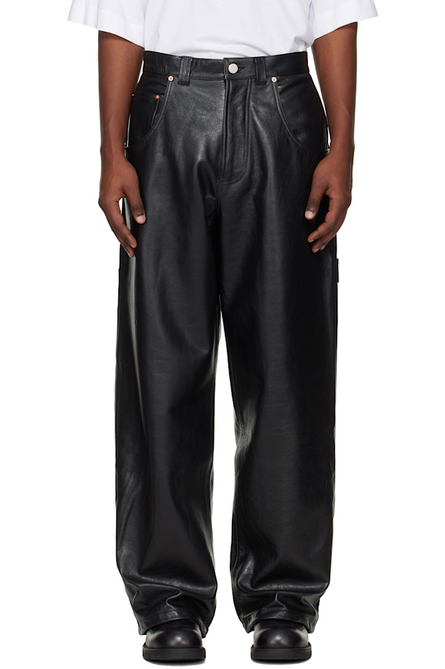 

Кожаные штаны в стиле хип-хоп Vetements, черный