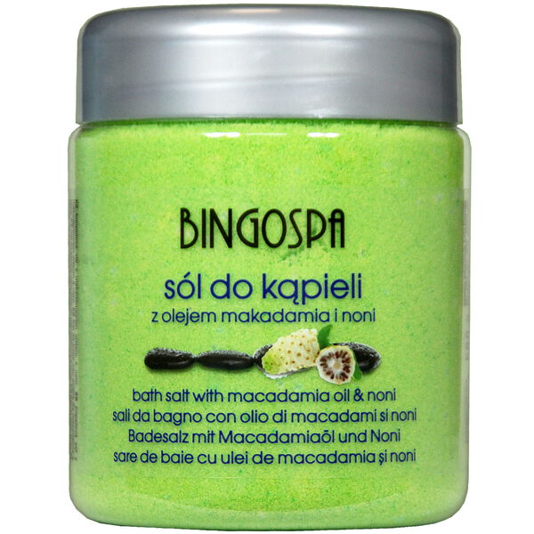 

Соль для ванн с маслом макадамии и нони, 580 г Bingospa