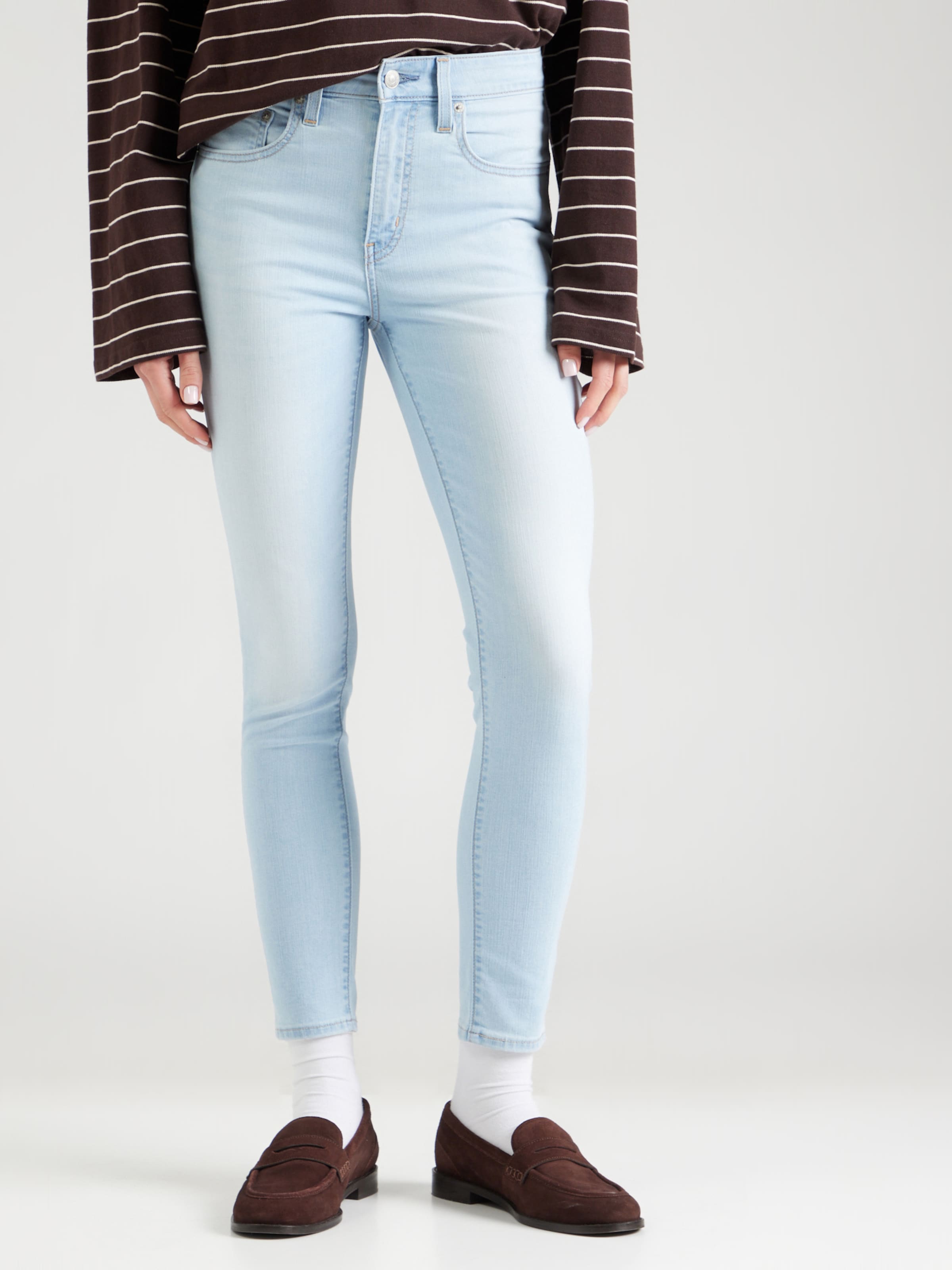 LEVI'S  Скинни джинсы '721 High Rise Skinny Jeans' в светло-голубом цвете — фото 3