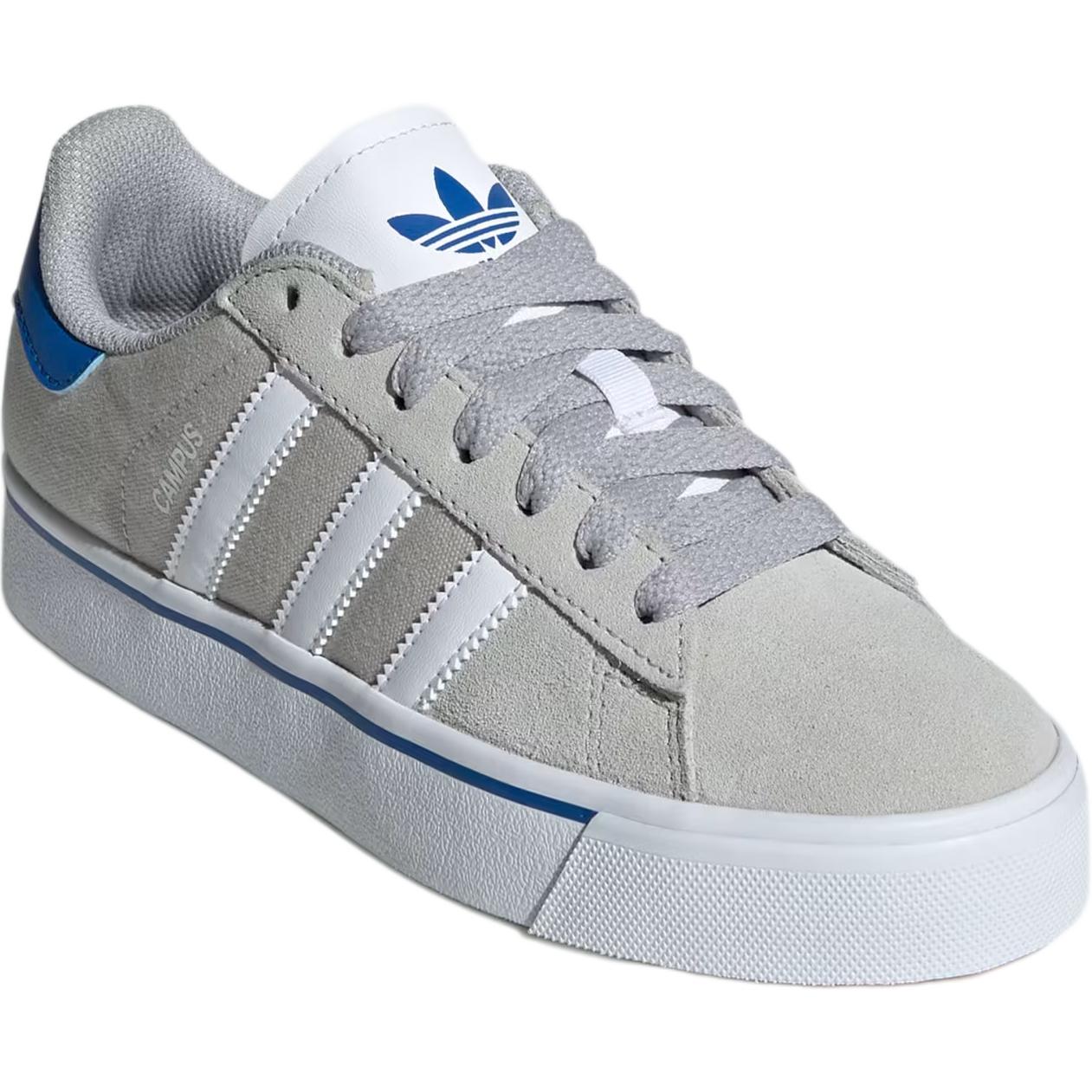 Campus Low top детские скейтерские кроссовки серый Two/Cloud White/ для подростков Adidas Originals, серыйTwo/белый/синий — фото 4