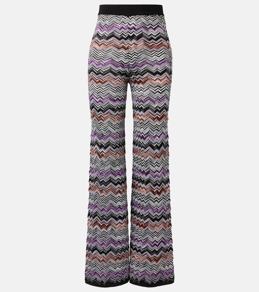 

Широкие брюки с зигзагообразной вязкой Missoni, dark tones