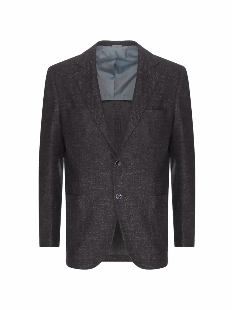 

Однобортный шерстяной пиджак Kiton, серый
