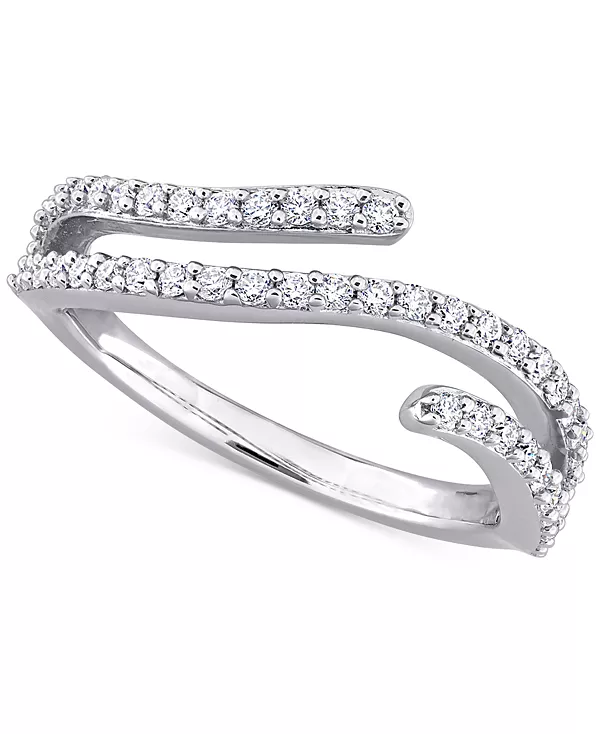 

Кольцо-Обертка с муассанитом (1/2 карата) из стерлингового серебра Macy'S, silver
