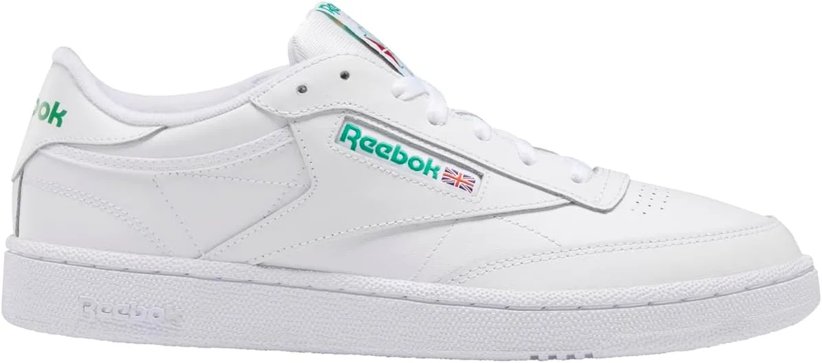 Мужские кроссовки Reebok Club C 85, белый/зеленый