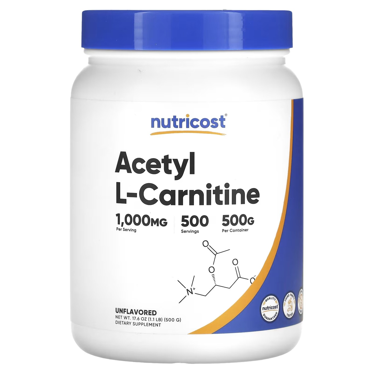 

Ацетил L-карнитин Nutricost, 500 г