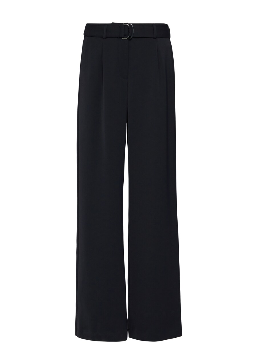 

Широкие брюки со складками COMMA, Black