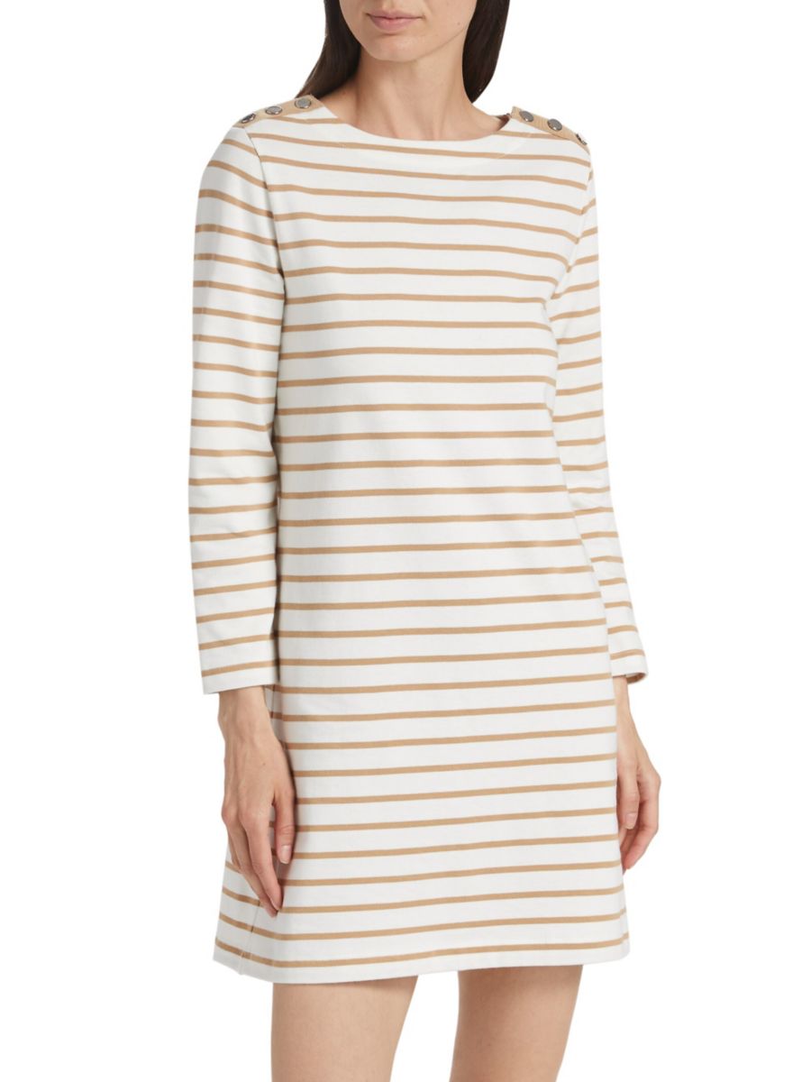 

Мини-платье в полоску Ruta Veronica Beard, цвет Off White Khaki