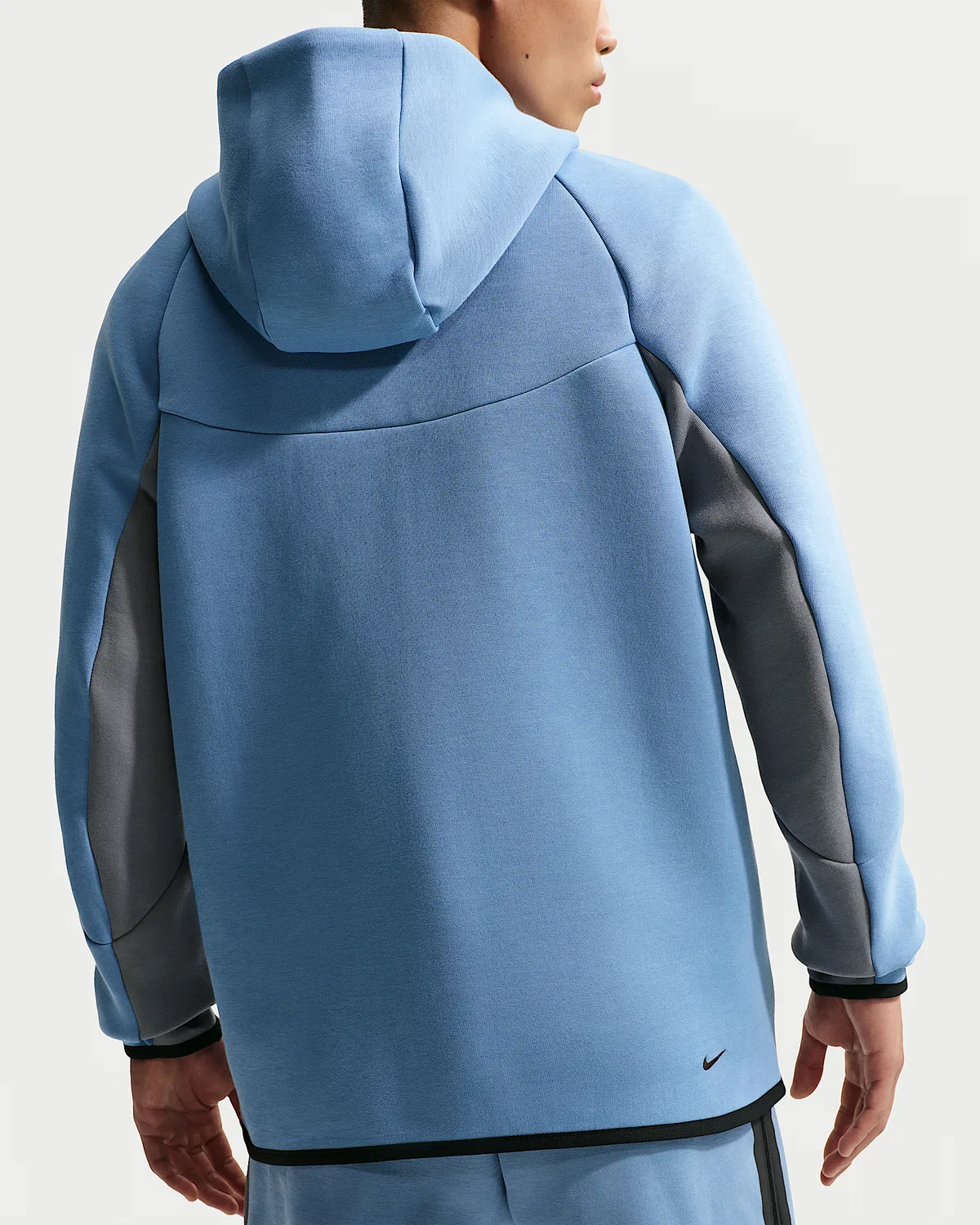 Мужская флисовая ветровка Nike Tech на молнии, Work Blue/Cool Grey/Black — фото 2