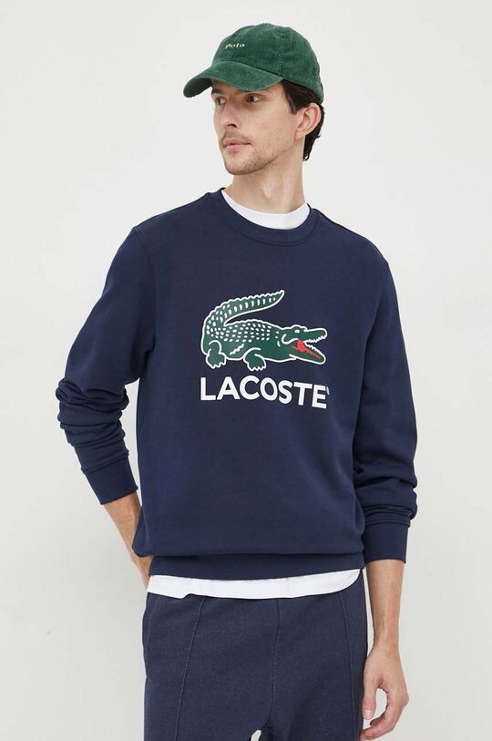 

Хлопковая толстовка Lacoste, темно-синий
