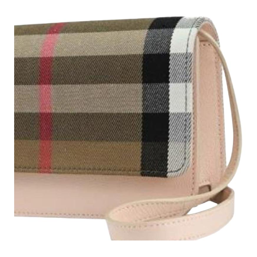 Женская сумка Burberry из телячьей кожи, светло-розовая — фото 4