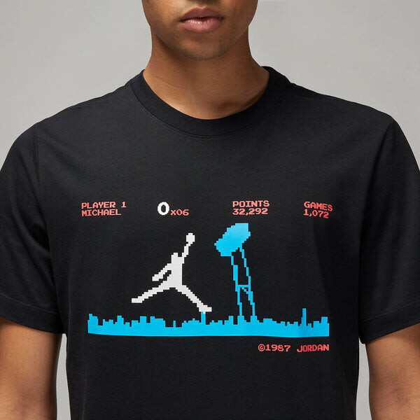 Футболка Air Jordan Brand Jumpman Pixel T-Shirt 'Black', черный — фото 2