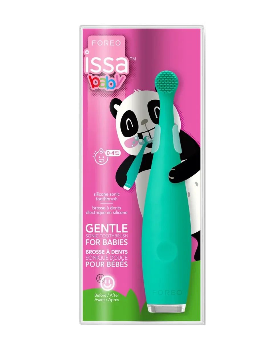 Детская зубная щетка ISSA (0-4) Kiwi Green Panda Foreo — фото 4