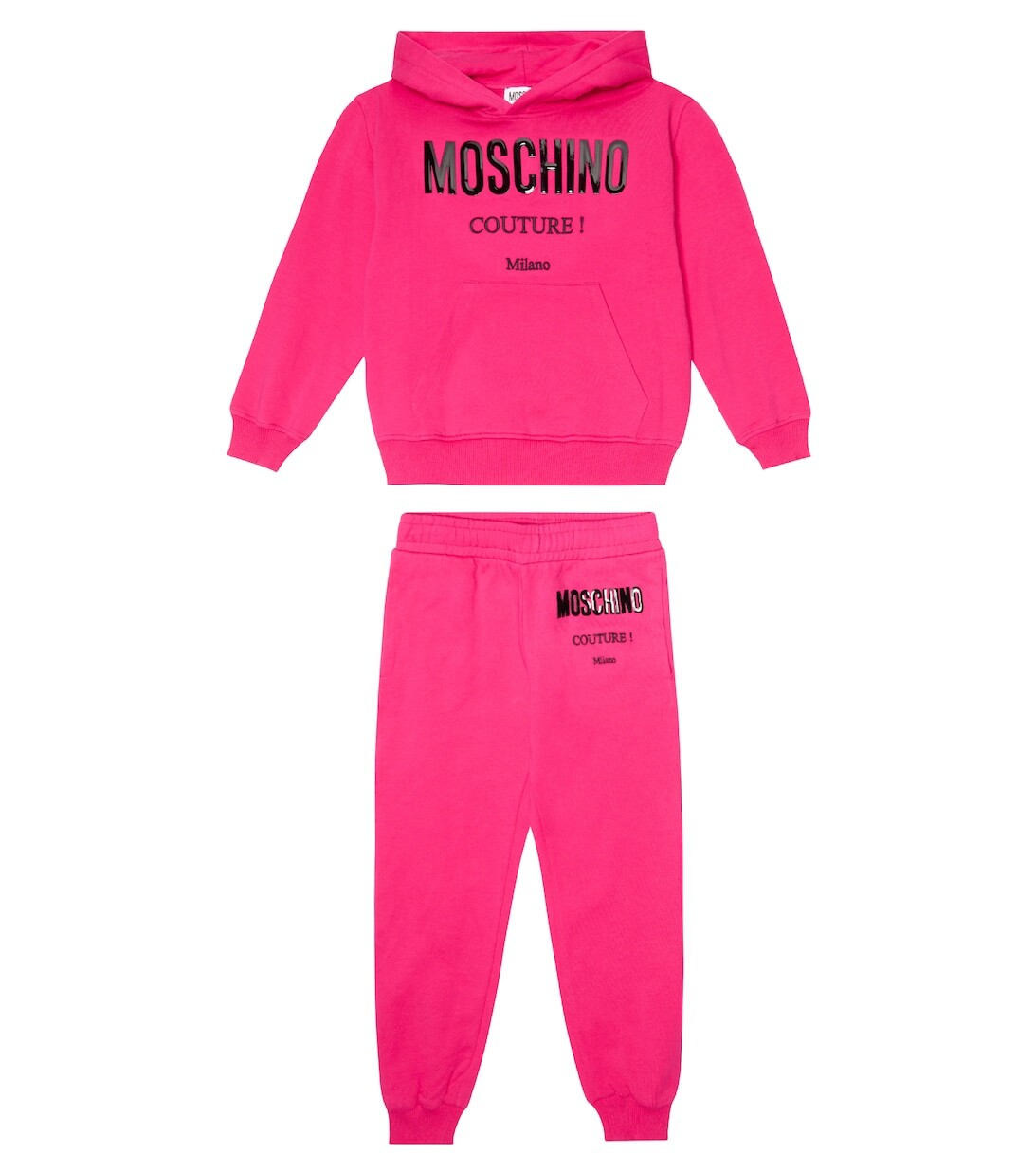 

Комплект из худи и спортивных штанов из смесового хлопка Moschino, розовый