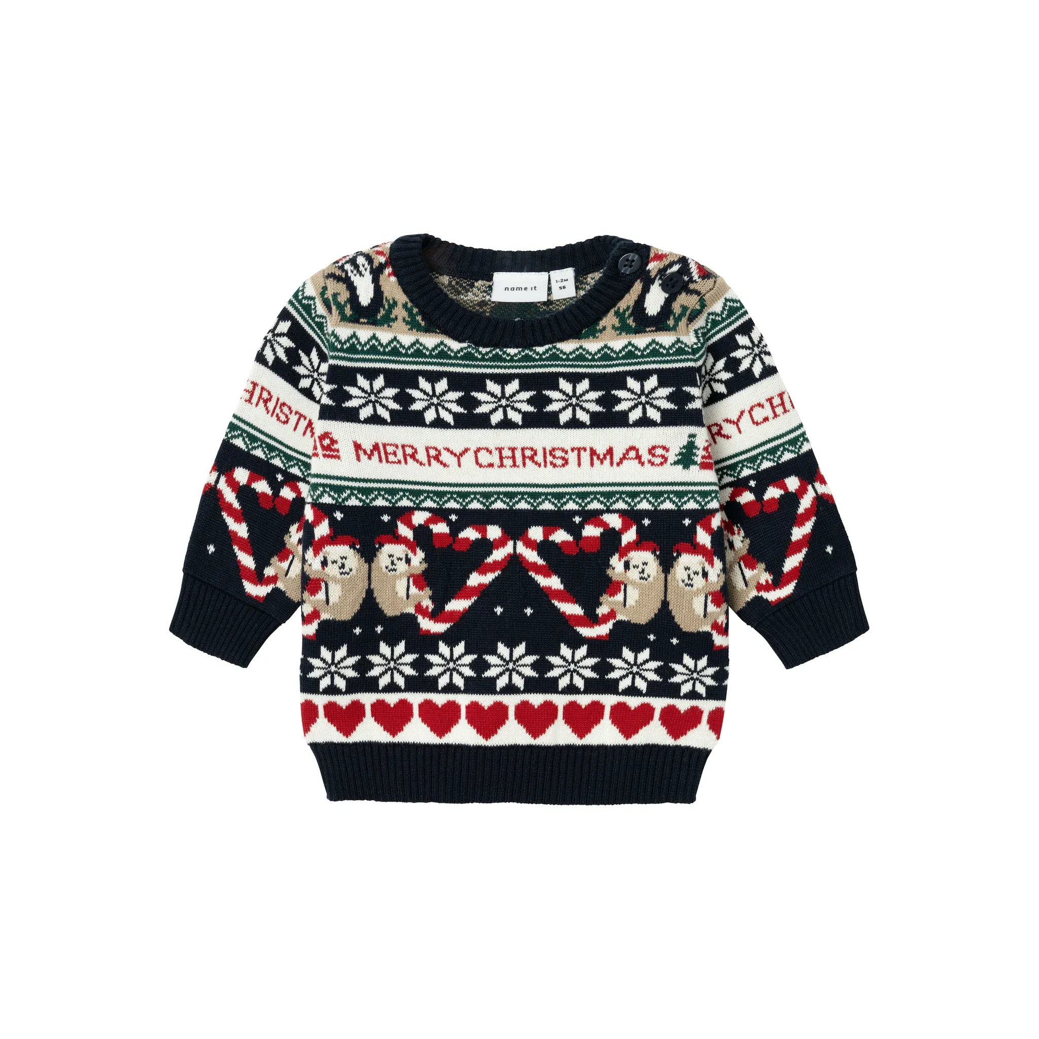 

Рождественский свитер Name It «NBNRILLE LS KNIT», цвет Dark Sapphire
