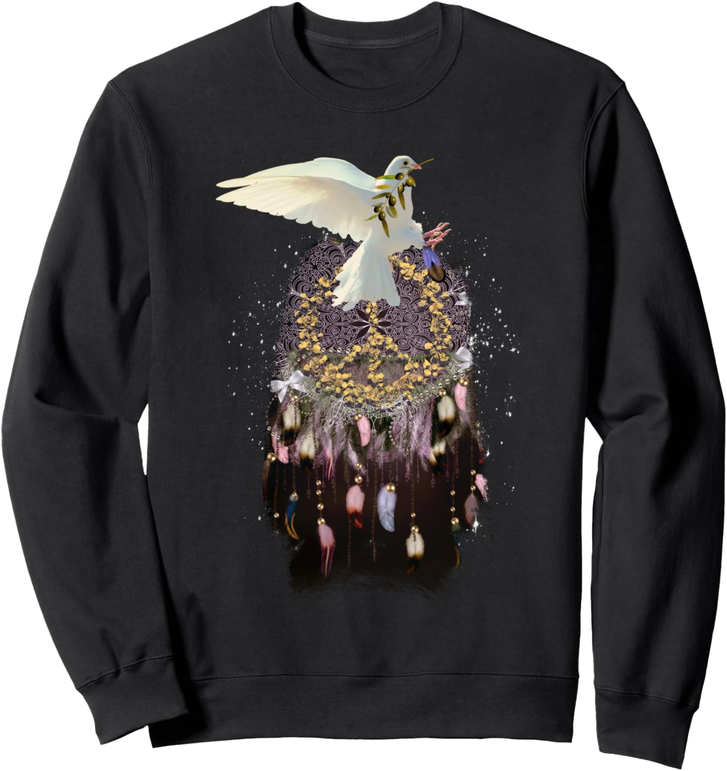 

Толстовка с изображением ловца снов, голубя и символа мира, оливкового цвета Random Galaxy, Синий, Толстовка с изображением ловца снов, голубя и символа мира, оливкового цвета Random Galaxy