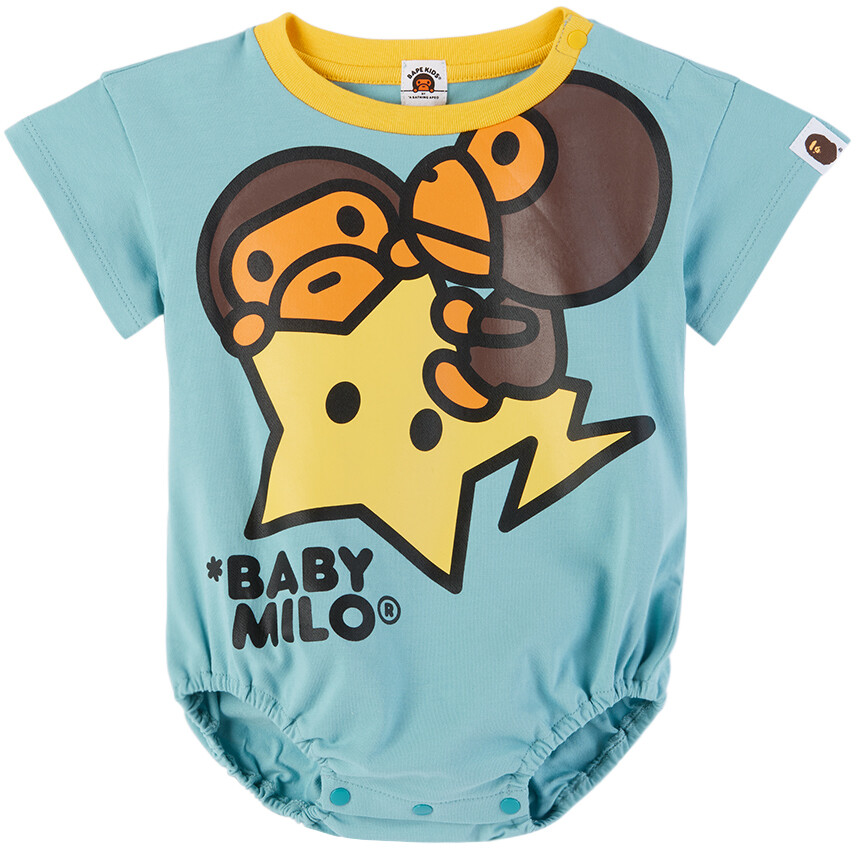 

Боди Baby Milo STA синего цвета Bape, Синий, Боди Baby Milo STA синего цвета Bape