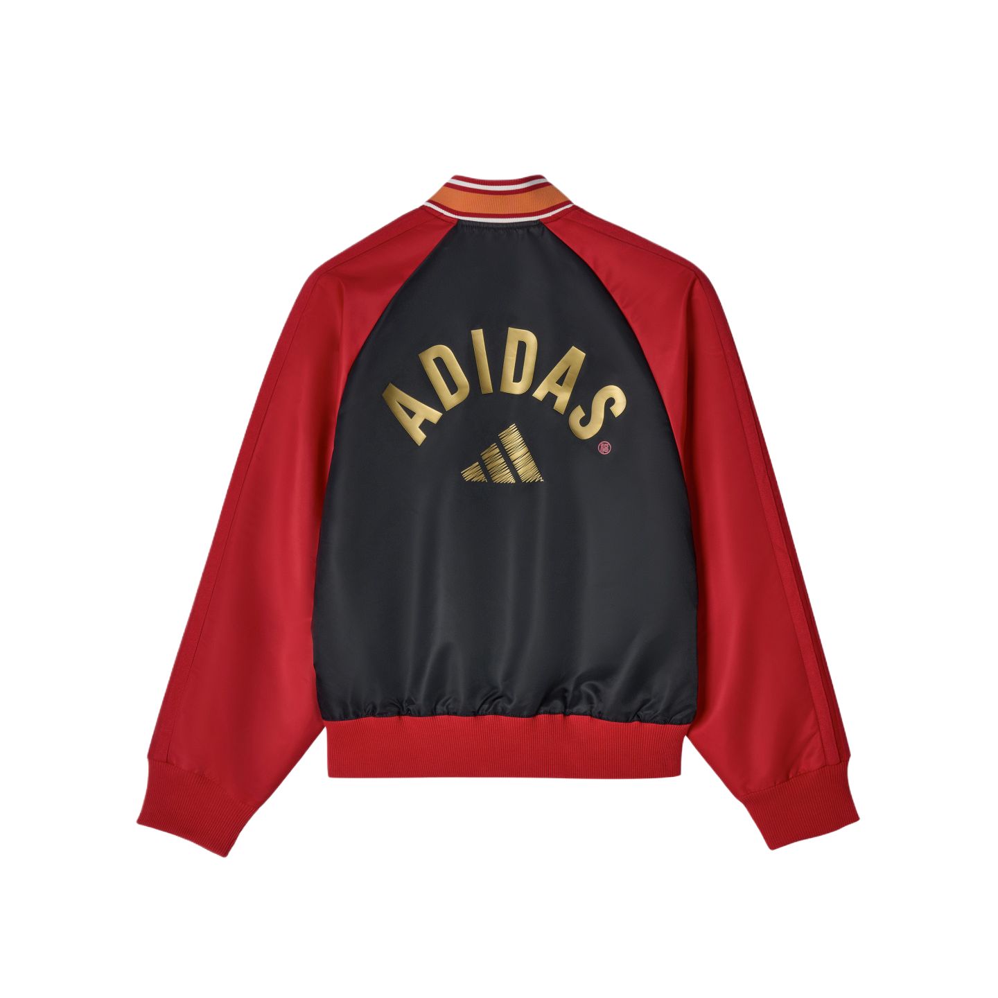 Детская куртка с воротником-стойкой, средней высоты Adidas, черный/energy красный — фото 3