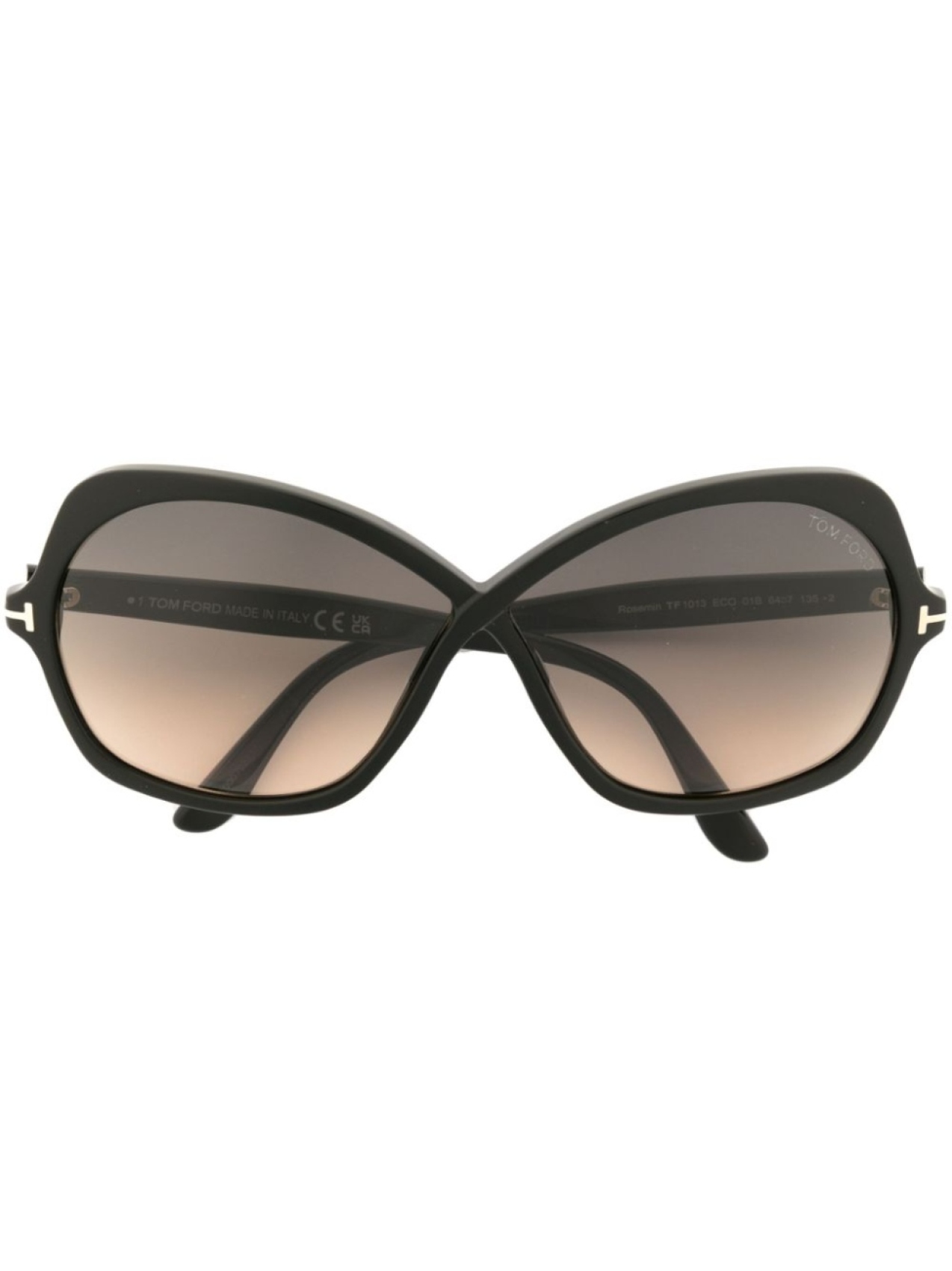 

TOM FORD Eyewear солнцезащитные очки Rosemin Butterfly в массивной оправе, черный