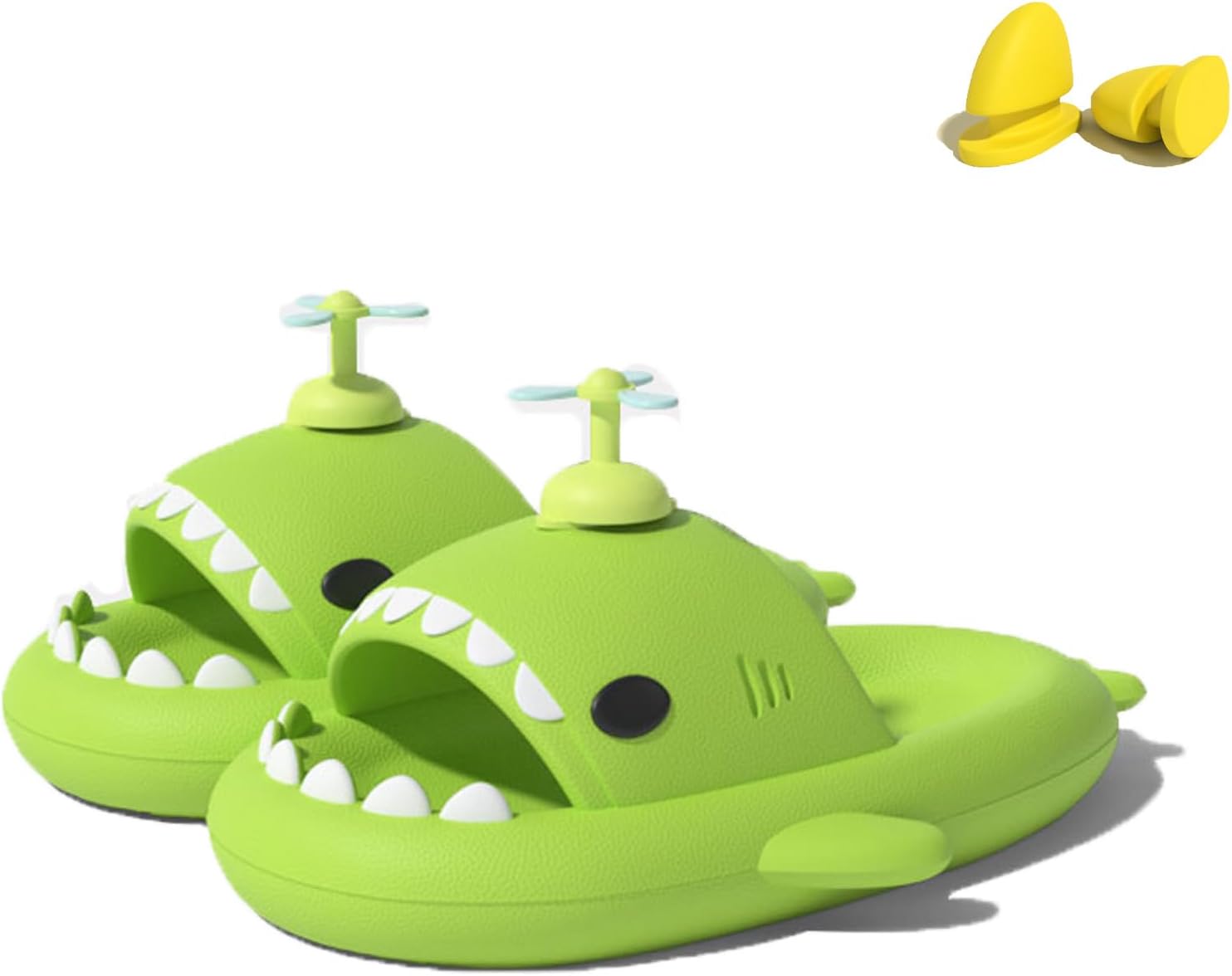 

Мягкие тапочки Zureto Ice Cream в виде акулы 3D-мультяшной акулы, тапочки с рисунками ветряной мельницы, кролика, свинки, разные стили, унисекс, зеленый