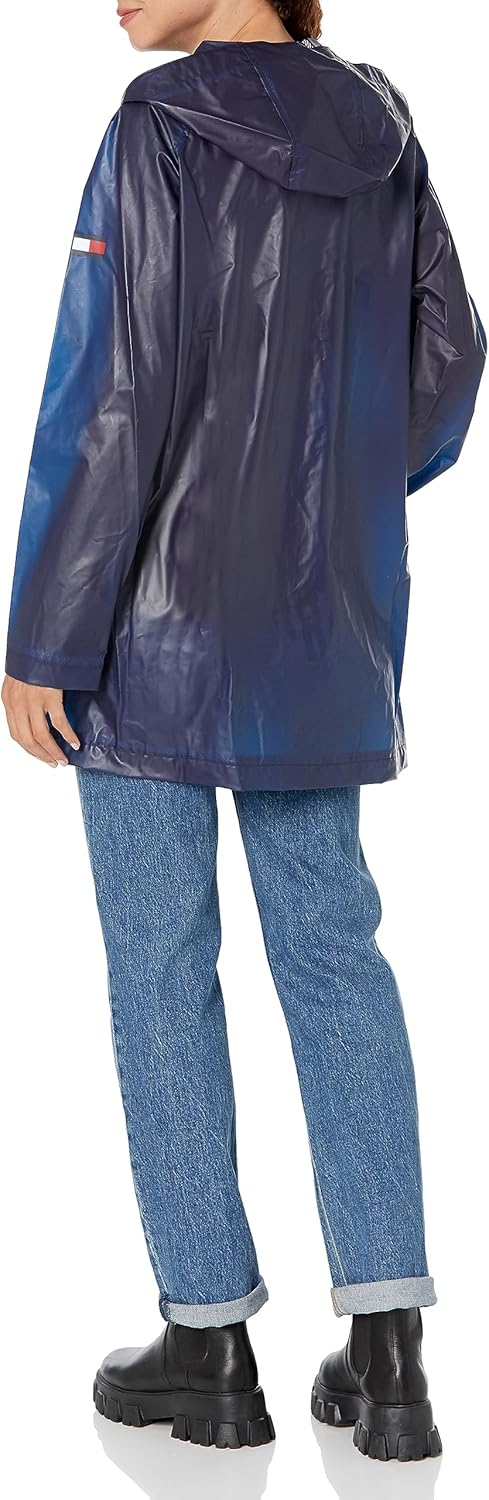 Женская непромокаемая куртка-дождевик в горошек от Tommy Hilfiger, Fashion Navy — фото 2