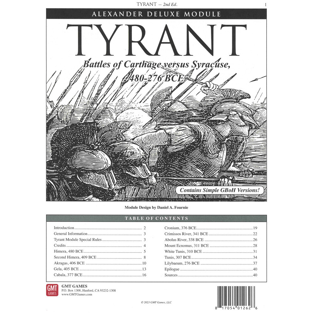 

Настольная игра GMT Games Great Battles of Alexander: Tyrant Module (2nd Printing)