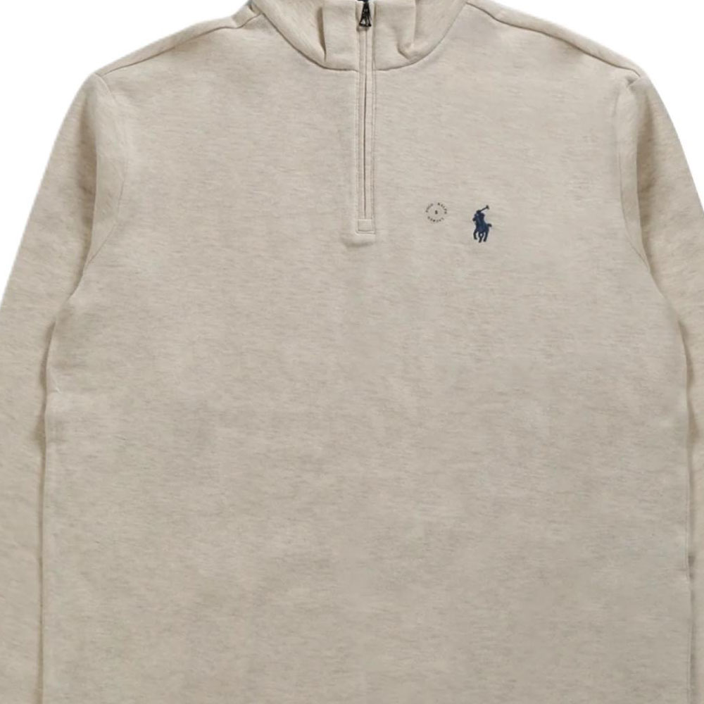 Джемпер с длинным рукавом и молнией до половины Polo Ralph Lauren, бежевый — фото 4