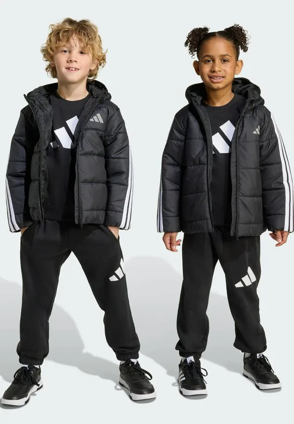 Зимняя куртка essentials в полоску с утеплителем Adidas Performance, Black White