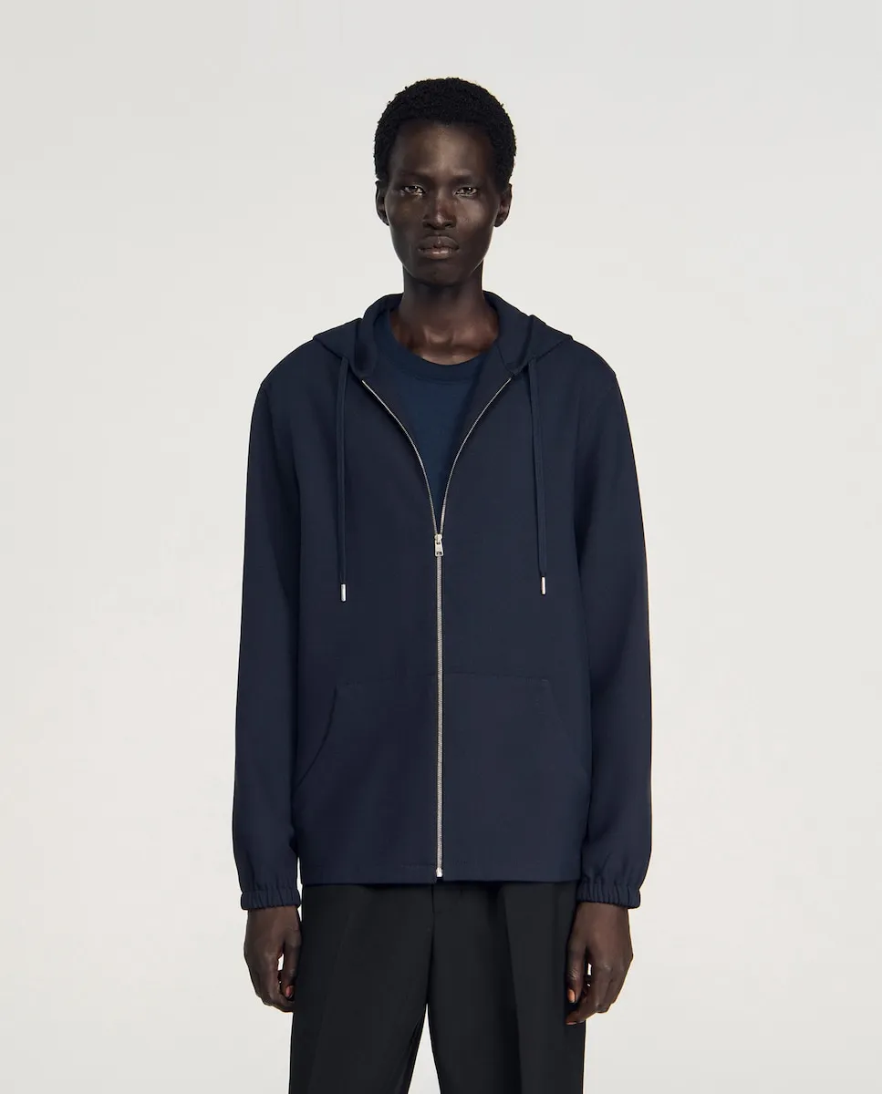 

Мужская рубашка с капюшоном Sandro, темно-синий