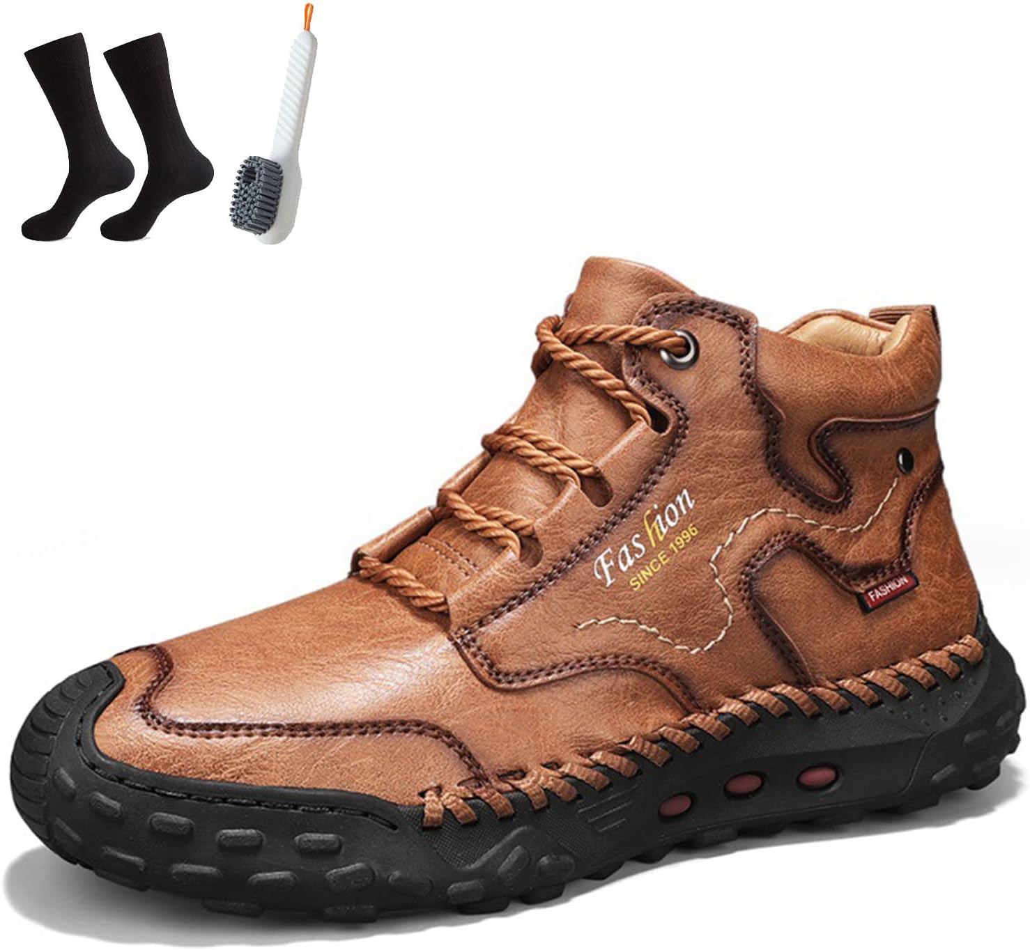 

Мужская обувь FOKZIH, 2025, широкая передняя часть, ортопедическая поддержка свода стопы, кроссовки и ботинки для походов, светло-коричневый