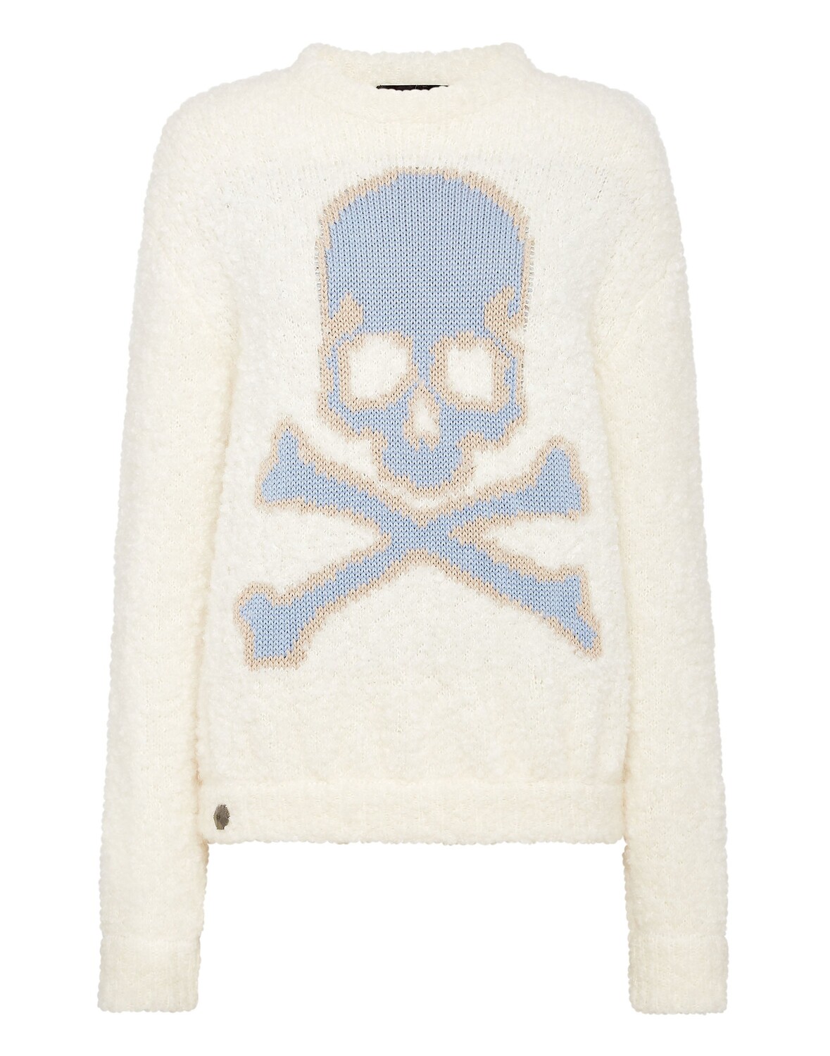 

Пуловер Skull&Bones Philipp Plein, цвет Cream + Light Blue