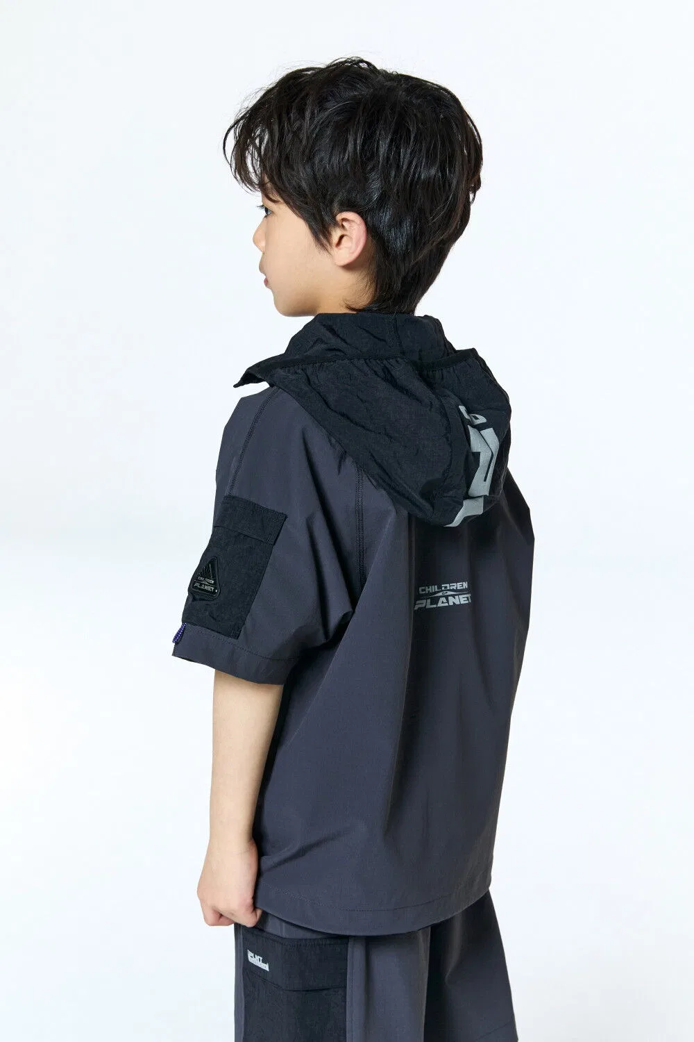 Детское худи Zeta Active Uniform чёрное от Children Of Planet — фото 4
