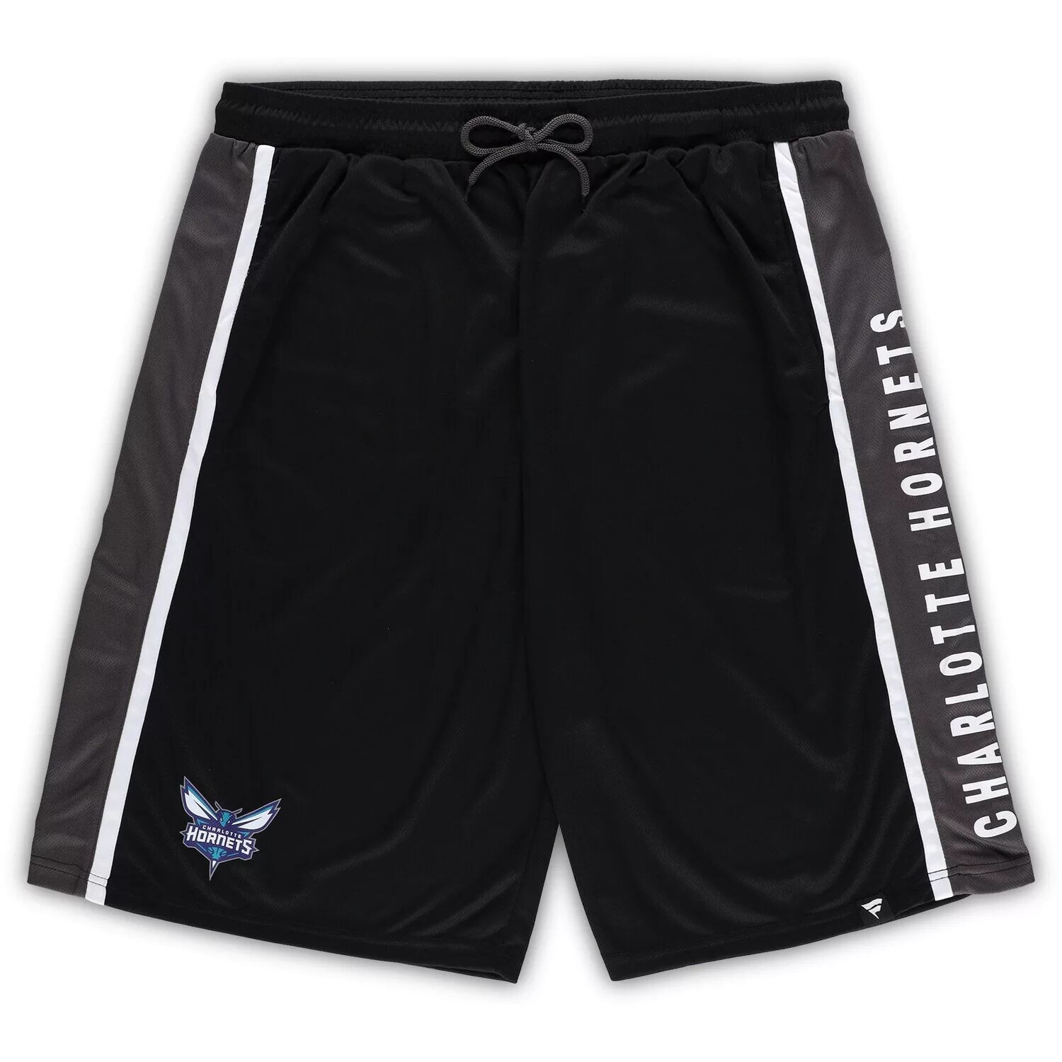 

Мужские фирменные черные шорты Charlotte Hornets Big & Tall Referee Iconic в сетку Fanatics