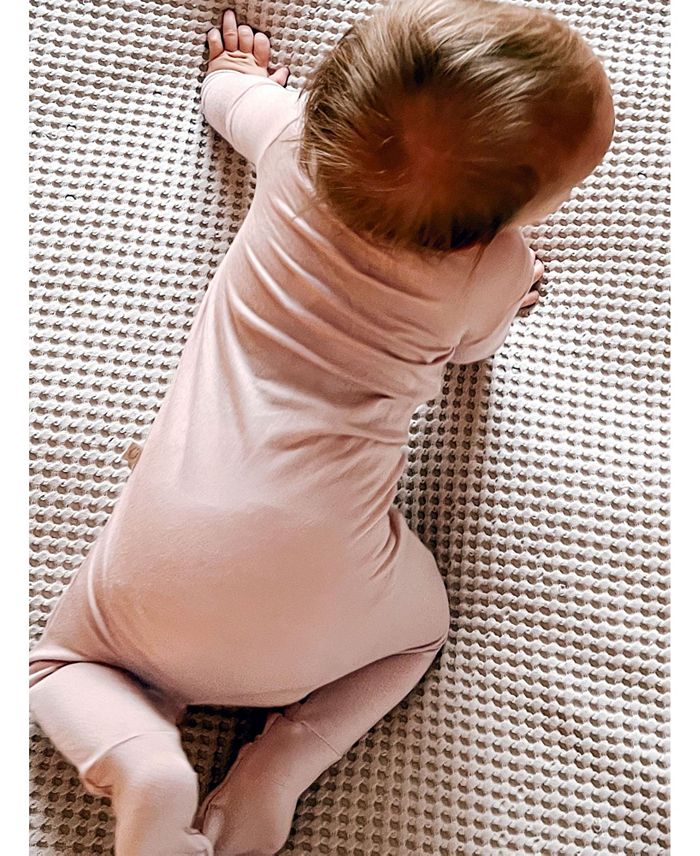 Унисекс комбинезон-пижама с ножками и возможностью трансформации - Baby gunamuna, розовый — фото 3