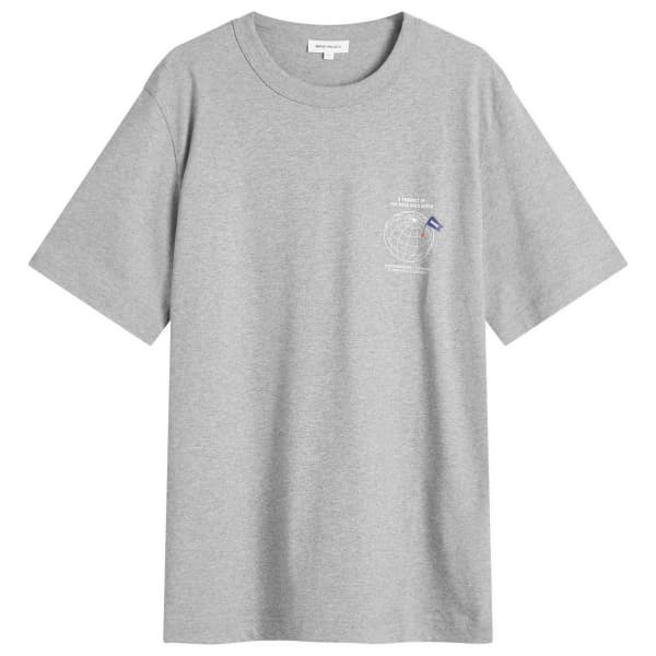 

Футболка с принтом Holger Globe Norse Projects, серый