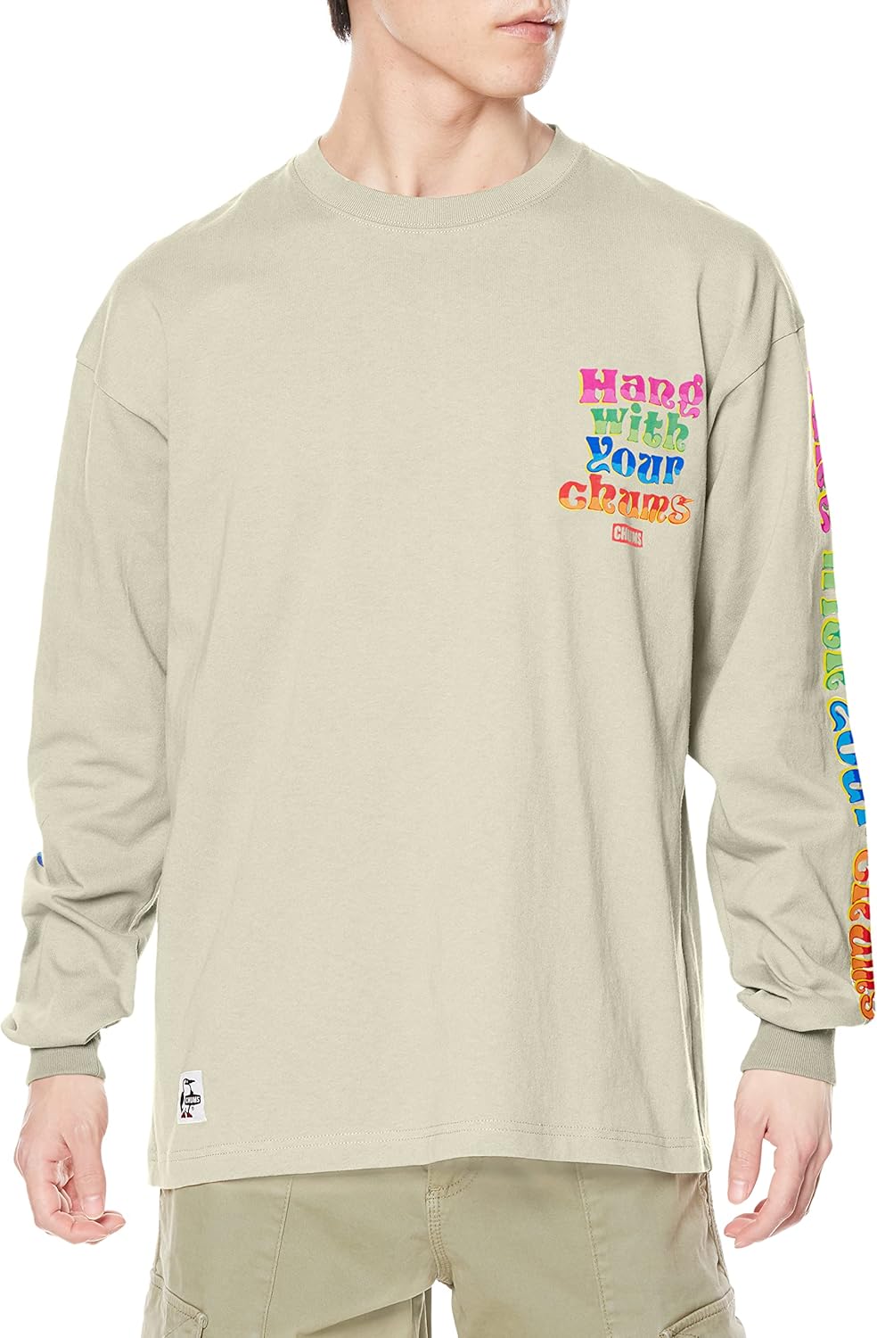 

Мужская футболка с длинным рукавом Chums Oversized HWYC L/S, бежевый