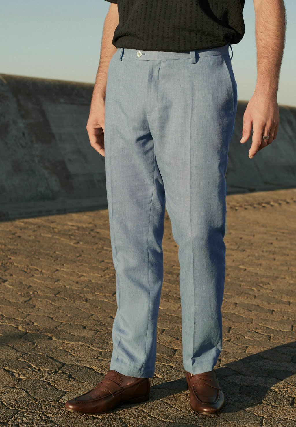 

Костюмные брюки REGULAR FIT TAILORED LINEN Next, синий