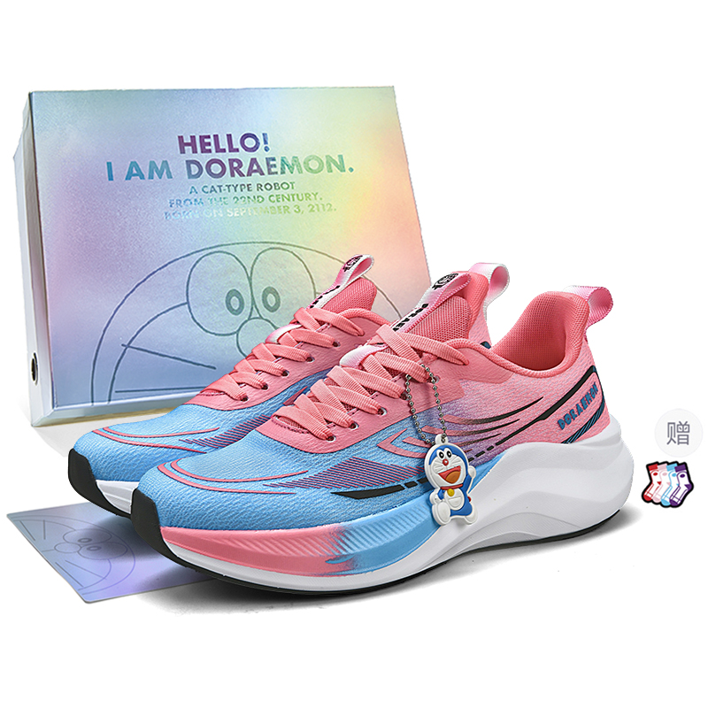 

Doraemon Дораэмон Низкие кроссовки для бега унисекс Лоши Пинк (коллекционное издание) + модные носки, цвет Loshi Pink (Charm Edition)+Trendy Socks