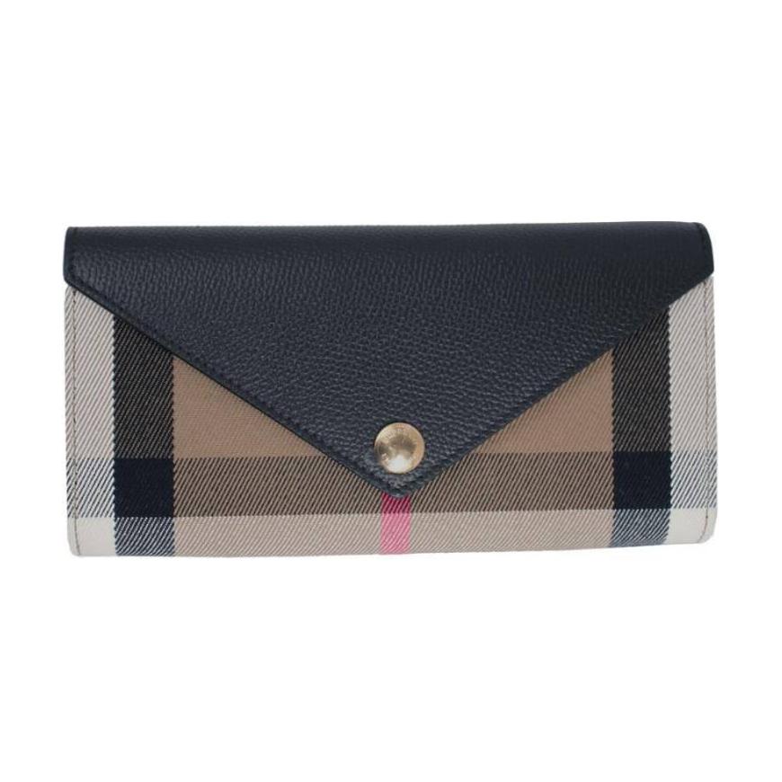 

Burberry Женский бумажник из кожи в клетку черный
