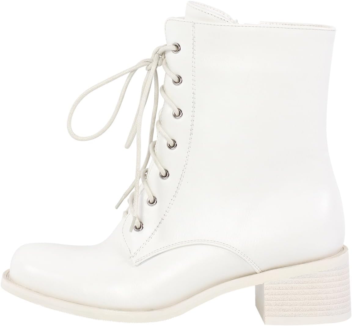 

Ботинки VERISSON с квадратным носком, низким массивным каблуком и молнией, модные ботильоны, белый