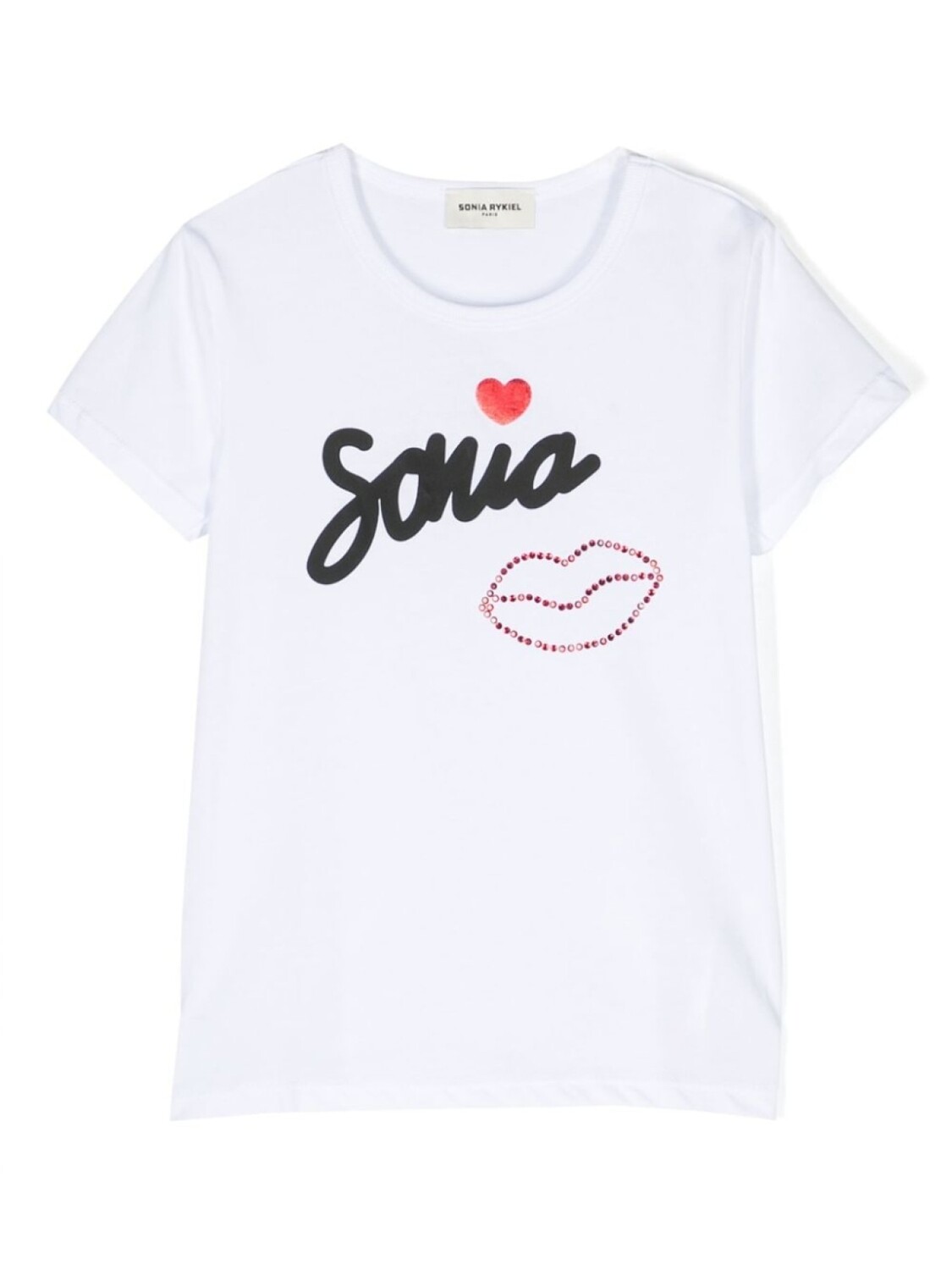 

Sonia Rykiel декорированная футболка с логотипом, белый