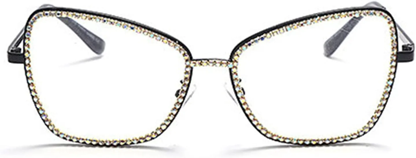 

Солнцезащитные очки Willochra Fashion Sunglasses Bling Rhinestone Sun Glasses Women Vintage Rhinestone Sunglasses Shades Eyewear, 2pcs-black Colorful&blue