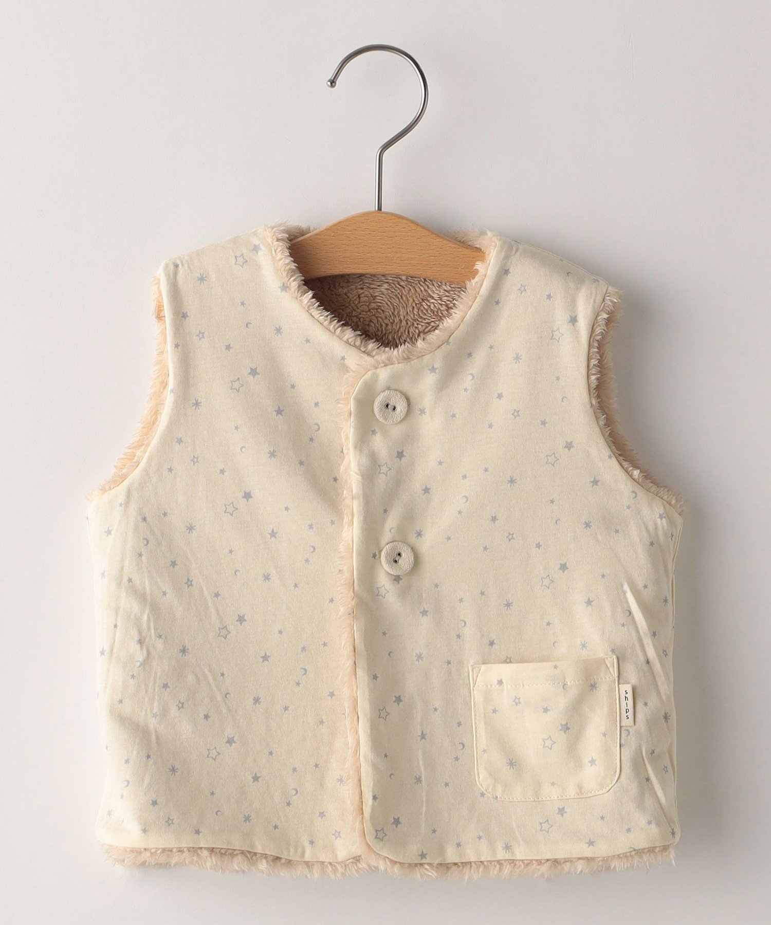 Детский жилет из искусственного меха, размер 80-90 см. Ships Kids, beige — фото 3